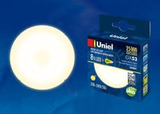 светодиодная лампа GX53 Белый теплый   8W UL-00001672 LED-GX53-8W/WW/GX53/FR PLZ01WH