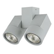 Накладной светильник Lightstar без лампы 051030 ILLUMO HP16X2 GU10 прямоугольный поворотный серый