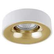 Точечный светильник FUTUR  без лампы NC1826-M-W+G GU5.3 круглый встраиваемый белый с золотом