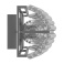 Накладной светильник -бра Osgona без лампы 704654 MONILE 5х40W E14  220V IP20 хром/прозрачный