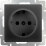 Штепсельная розетка встраиваемая WERKEL 16A 250V WL08-10-01 с/з безвинтовой зажим  черный