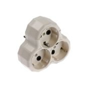 разветвитель -тройник, 16А, с з/к, белый разветвитель -тройник, 16А, с з/к, белый