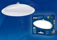 светодиодная лампа -светильник  Белый теплый 40W UL-00004573 LED-U220-40W/3000K/E27/FR PLU01WH