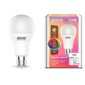 светодиодная лампа шар A60 RGBW 10W 1180112 Gauss Smart Home диммируемая светодиодная лампа шар A60 RGBW 10W 1180112 Gauss Smart Home диммируемая